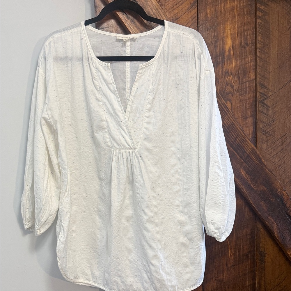 Lou & Grey Ivory Textured Blouse